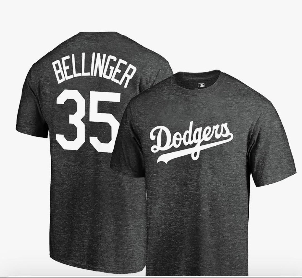 Youth Los Angeles Dodgers #35 Bellinger T-Shirt – Charcoal Gray
