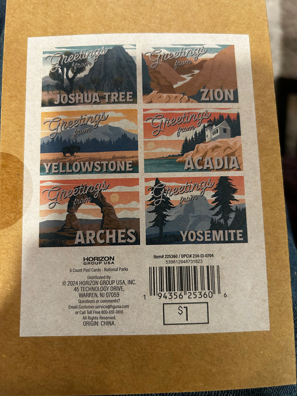 National Park Tear Away Postcards – 6 Count