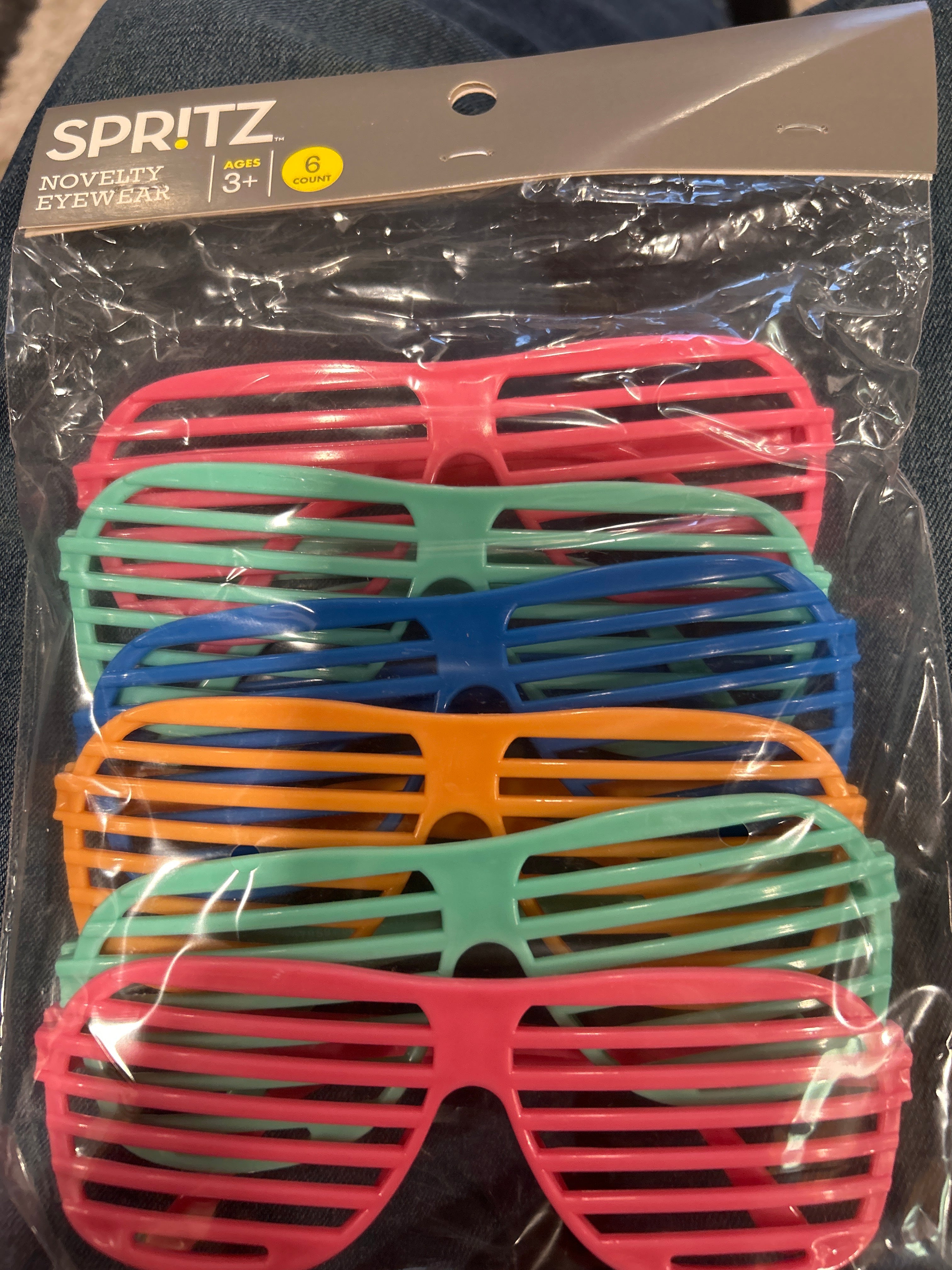 Spritz Novelty Shutter Sunglasses – 6 Pack (Assorted Colors)