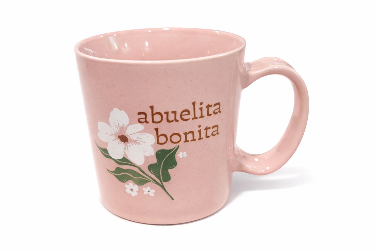 Abuelita Bonita Pink Floral Ceramic Coffee Mug