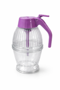Clear Honey Dispenser with Purple Handle & Drip-Free Spout